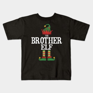 Brother Elf Matching Family Group Christmas Party Pajamas Kids T-Shirt